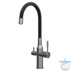 Смеситель для кухни Lemark Expert LM5083GMN-Black (графит/черный)