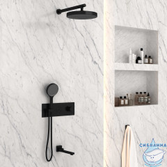 Душевая система Vincea 300 1 режим VSFW-432TI2MB (черный матовый)