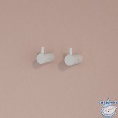 Комплект одинарных крючков, сплав металлов, Petite, белый матовый, IDDIS, PET2WT2i41