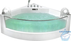 Акриловая ванна Gemy G9080 150х150 с гидромассажем