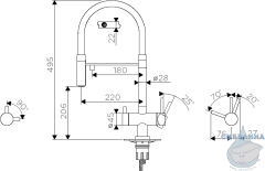 Смеситель для кухни Omoikiri Kanto-AZ