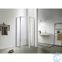 Душевое ограждение Azario Richmond 100x100 AZ-NAG3231 1000 профиль серебро, стекло прозрачное (без поддона)