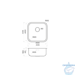 Кухонная мойка Omoikiri 44-U/IF-IN Quadro 4993494