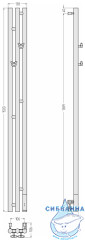 Полотенцесушитель электрический Сунержа Терция 150 (с возможностью скрытого подключения справа) (хром)