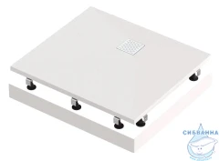 Поддон из литьевого мрамора Bas Essentia 80x80 белый