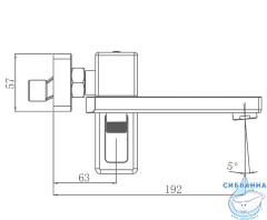 Смеситель для ванны Gappo G3218 с аксессуарами (хром)