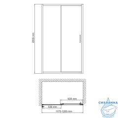 Таубер (Tauber)  Душевая дверь 64S05
