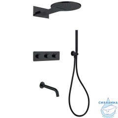 Душевая система Abber Wasser Kreis 300 1 режим AF8150B (черный матовый)