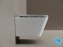 Унитаз подвесной безободковый Ceramicanova Miro CN11003T с сиденьем быстросъемным Soft Close (микролифт)