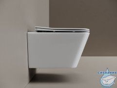 Унитаз подвесной безободковый Ceramicanova Miro CN11003T с сиденьем быстросъемным Soft Close (микролифт)