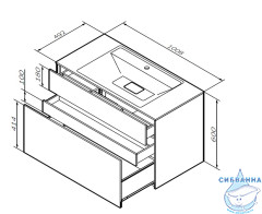 Тумба под раковину AM PM Inspire 100 графит