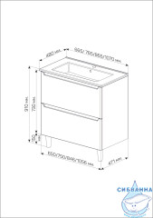 Мебельная раковина 1Marka Оскар 105