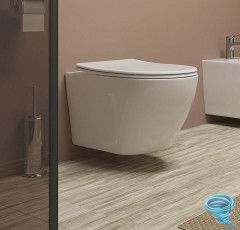 Унитаз подвесной безободковый  TONI ARTI Russi TA-1900T с сиденьем Soft Close (микролифт)