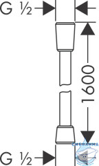 Душевой шланг 160 см Hansgrohe 28276340 (графит)
