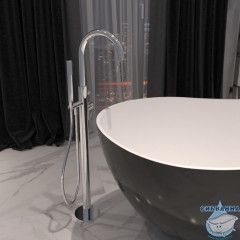 Смеситель для ванны отдельностоящий WHITECROSS Y Y1233CR (хром)