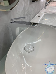 Смеситель для раковины Timo Helmi 4011/00-16F (без донного клапана) (хром/белый)