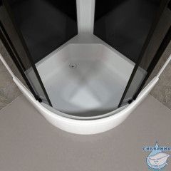 Душевая кабина Тритон Грей-Блэк 90x90 В профиль белый, стекло грей Щ0000067303