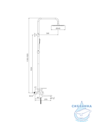 Душевая система Frap F24806-6 250 1 режим (черный)