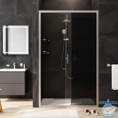 Дверь в нишу AM.PM Gem W90G-120-1-195MG 120 см профиль хром, стекло тонированное