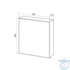 Зеркало-шкаф 1Marka Соната 60 белый глянец