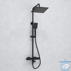 Душевая система Wasserkraft 250 1 режим A299.255.130.BM Thermo (черный матовый)