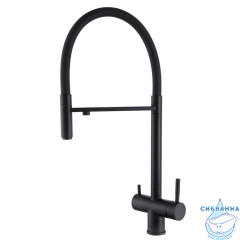 Смеситель для кухни Abber Wasser Kreis AF81141B (черный матовый)