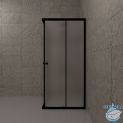 Душевое ограждение Тритон Вента 90x90 профиль черный, стекло матовое Щ0000064631