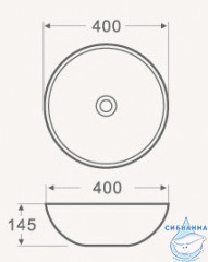 Раковина на столешницу 40 см Calypso CS3003