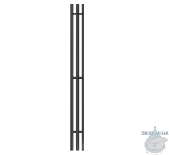 Полотенцесушитель электрический Terminus Tres 16х160 круглая (с возможностью скрытого подключения) (черный матовый)