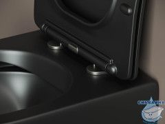 Унитаз подвесной безободковый Ceramicanova Metropol Rimless CN4002MB с сиденьем быстросъемным Soft Close (микролифт)