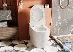 Унитаз приставной импульсный Abber Bequem AC1115P с сиденьем Soft Close (микролифт) (белый)