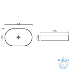  Раковина на столешницу 61 см Ceramicanova Element CN6048MW (белый матовый)