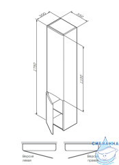 Шкаф пенал Am.Pm Like 35 венге/белый M80CHR0356VF