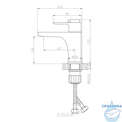 Смеситель для раковины термостатический  Rossinka RS50-11 (без донного клапана) (хром)