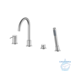 Смеситель для ванны НА БОРТ Oliveeka Y-Line OL-669017-BN (никель)