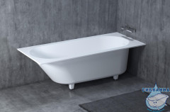 Ванна из искусственного камня Salini Ornella Kit 160x70 (материал S-Sense, белый глянцевый)