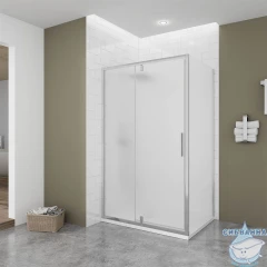 Душевое ограждение Veconi Оттимо 110x70 профиль хром, стекло матовое OP20CH-SP-11070-07-C9 (без поддона)