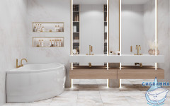 Ванна из литьевого мрамора Esse Flores R 149x102