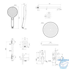 Душевая система Iddis Optima Home 250 1 режим OPHSB02i67 (хром)