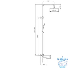 Душевая система Gappo G2491-9 280 1 режим (оружейная сталь)