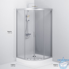 Душевое ограждение AM.PM Gem 100x100 W90G-401-100WT профиль хром, стекло прозрачное (без поддона)