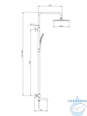 Душевая система Calypso CS2420-3 250 1 режим (золото матовое)