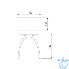 Стульчик для ванной прозрачный ABBER Kristall AT1739Onyx черный