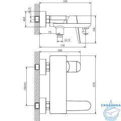 Смеситель для ванны Raglo R31.30.06 (черный)