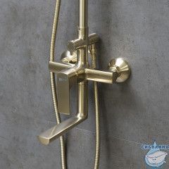 Душевая система Lemark Ursus 300 1 режим LM7262BG (брашированное золото)