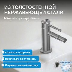 Смеситель ABBER Wasser Kreis 316 AF8124BGG для биде, брашированная оружейная сталь