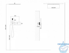 Душевая система Abber Daheim 500 1 режим AF8255W (белый матовый)