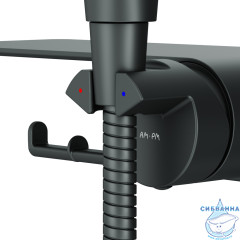 Cмеситель с гигиеническим душем Am.Pm Func F0H8F922 (черный матовый)