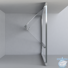 Дверь в нишу Vincea Garda 80 профиль хром, стекло шиншилла VDB-1G800CH