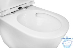 Унитаз напольный безободковый Azario Scala с бачком и сиденьем Soft Close (микролифт) AZ-8101